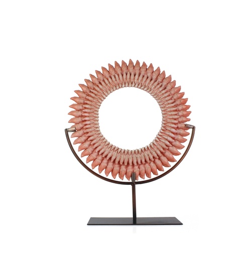 [TDH925] Soft Coral Pink Polyresin With Metal Base L