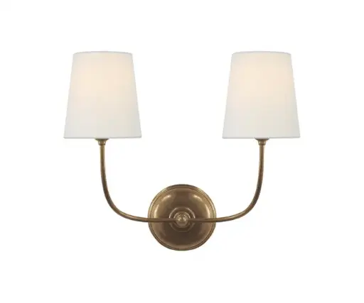 [TDH573] Visual Comfort Vendome Double Sconce in Hand-Rubbed Antique Brass  