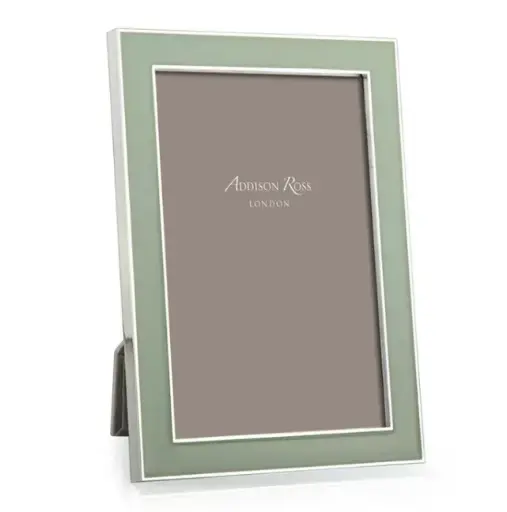[TDH1187] Addison Ross Pale Sage Green Enamel & Silver Frame 4x6