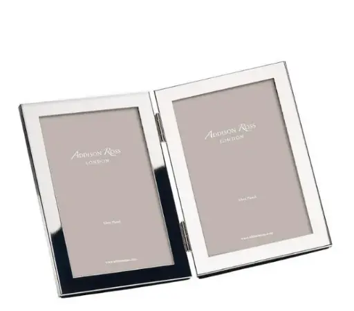 [TDH1190] Addison Ross Double Silver Frame with Squared Corners 4x6
