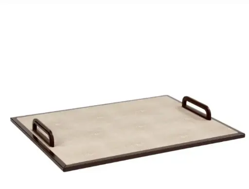 [TDH1189] Addison Ross Ecru Faux Shagreen Tray
