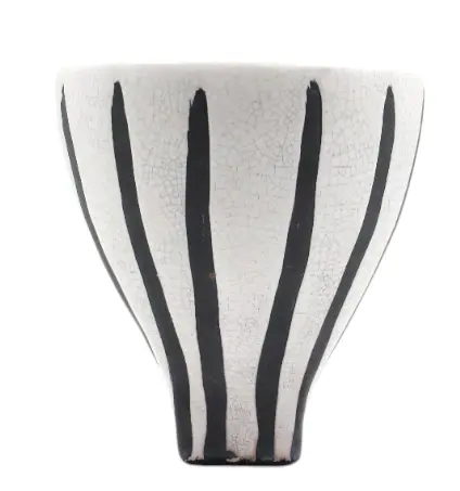 [TDH1237] Soft Monochrome Stripe Artistic Bowl