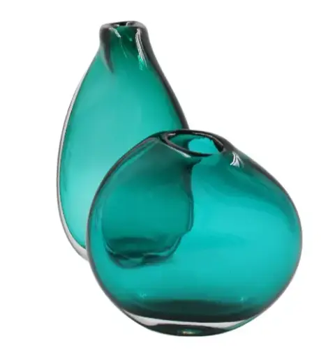 [TDH1285] Soft Teal Glow Centerpiece Vase - Small