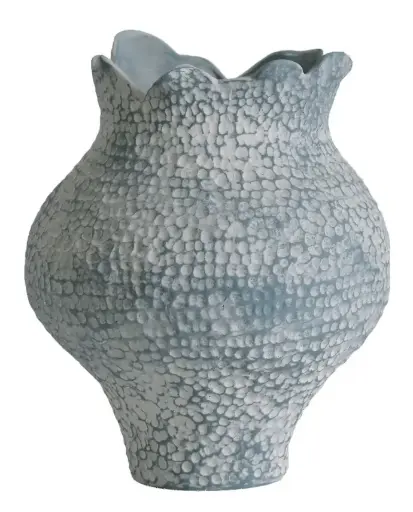 [TDH1334] Soft Artisan Aqua Textured Vase