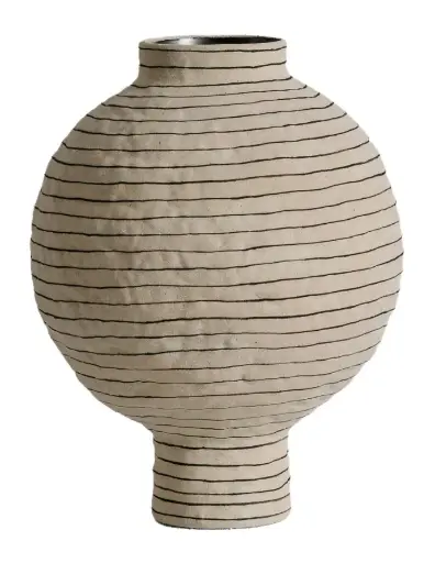 [TDH1336] Soft Sculptural Stripes Vase Round