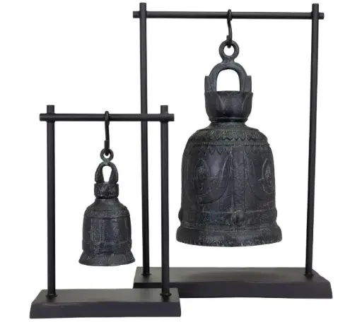 [TDH1385] Kavana Decor Tikal Large Bell Statuary L