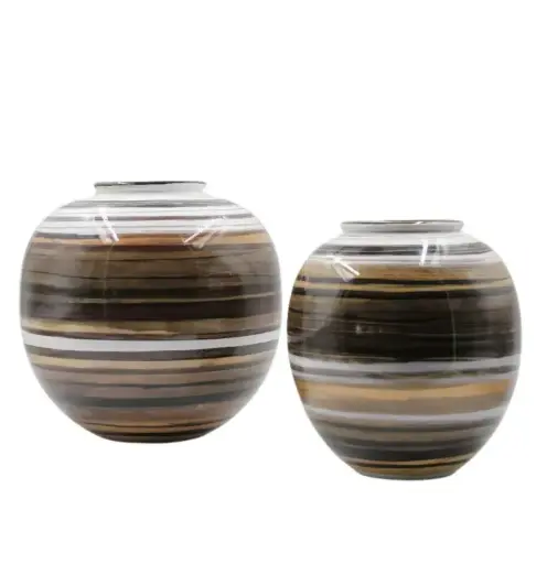 [TDH1460] Soft Handpainting Wooden Vase Medium