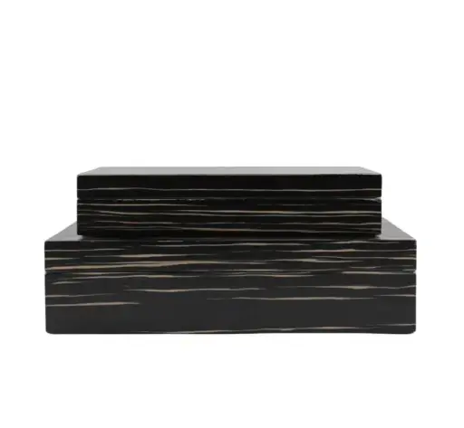 [TDH1472] Soft Handcarved Wooden Box Large