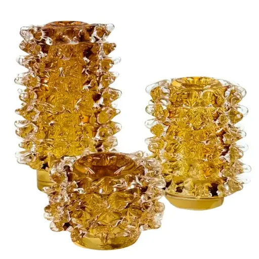 [TDH1580] Soft Liquid Gold  Ice Thorn Candle Holder Big