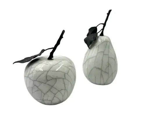 [TDH1715] Soft White Apple Sculpture